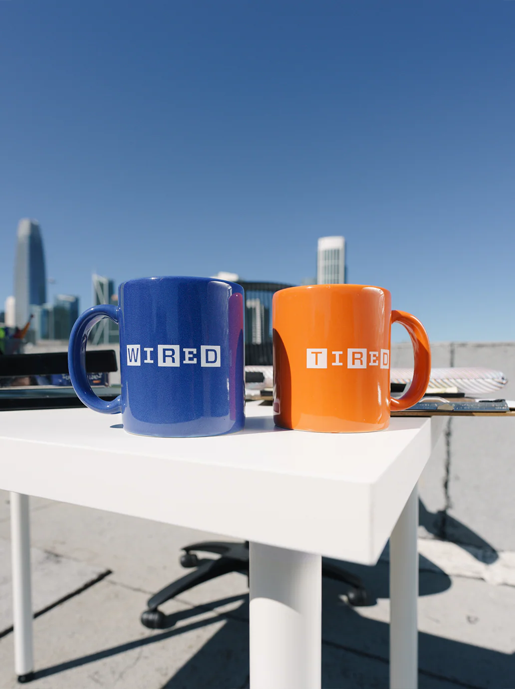 The WIRED/TIRED 11oz Coffee Mug Blue - Image 6